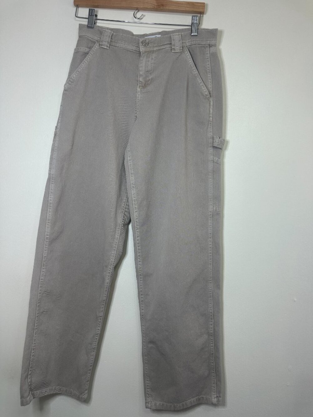 Garage Taupe Canvas Carpenter Pants Cargo Workwear Sz 3 Mens 30x30 Utility